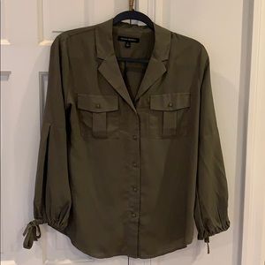Banana Republic Olive Green Button Down Blouse S